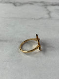 LOUIS VUITTON 18K Pink Gold Diamond Star Blossom Ring Size 56 (US 7.5)