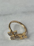 LOUIS VUITTON 18K Pink Gold Diamond Star Blossom Ring Size 56 (US 7.5)