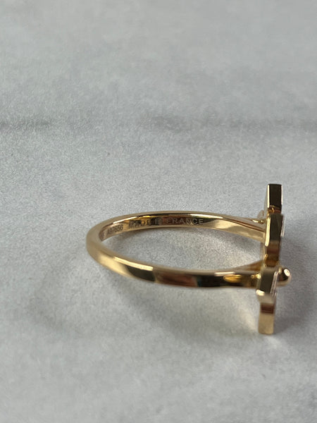 LOUIS VUITTON 18K Pink Gold Diamond Star Blossom Ring Size 56 (US 7.5)