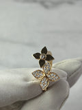 LOUIS VUITTON 18K Pink Gold Diamond Star Blossom Ring Size 56 (US 7.5)