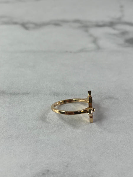 LOUIS VUITTON 18K Pink Gold Diamond Star Blossom Ring Size 56 (US 7.5)