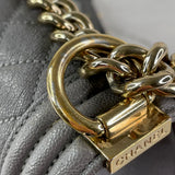 CHANEL Grey Caviar Quilted Medium Boy Flap Bag