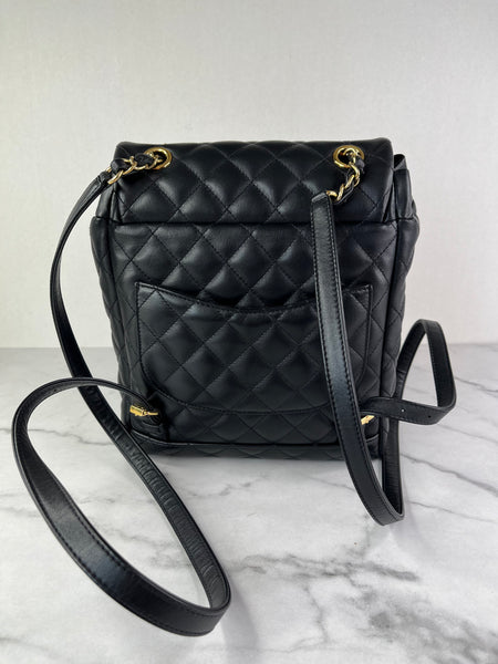 CHANEL Black Quilted Small Urban Spirit Backpack