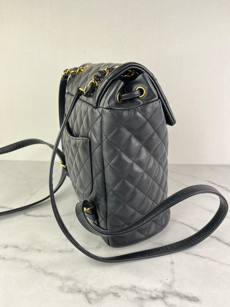 CHANEL Black Quilted Small Urban Spirit Backpack