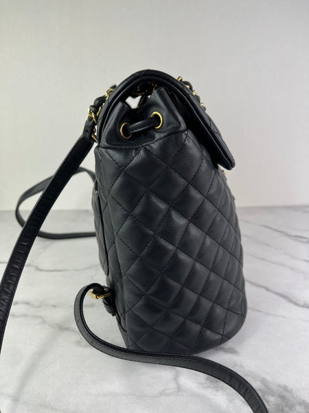 CHANEL Black Quilted Small Urban Spirit Backpack
