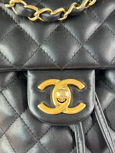 CHANEL Black Quilted Small Urban Spirit Backpack