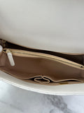 CHANEL White Caviar Quilted Medium Coco Handle Shoulder Flap Bag