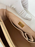 CHANEL White Caviar Quilted Medium Coco Handle Shoulder Flap Bag
