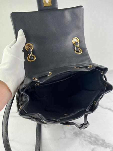 CHANEL Black Quilted Small Urban Spirit Backpack