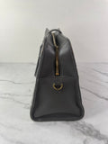 Saint Laurent Grey Calfskin Matelasse Chevron Small Monogram Cabas Shoulder/Crossbody Bag
