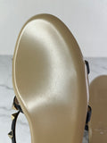 VALENTINO Black Rockstud Flat Slide Sandals Size 37