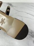 VALENTINO Black Rockstud Flat Slide Sandals Size 37