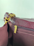 CHANEL Burgundy Grained Calfskin Quilted XXL Travel Flap Bag