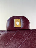 CHANEL Burgundy Grained Calfskin Quilted XXL Travel Flap Bag