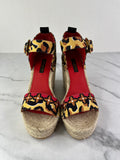 Louis Vuitton Leopard Print Wedge Sandals Size 36