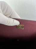 CHANEL Burgundy Grained Calfskin Quilted XXL Travel Flap Bag