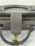 Saint Laurent Grey Calfskin Matelasse Chevron Small Monogram Cabas Shoulder/Crossbody Bag