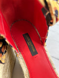 Louis Vuitton Leopard Print Wedge Sandals Size 36