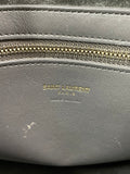 Saint Laurent Grey Calfskin Matelasse Chevron Small Monogram Cabas Shoulder/Crossbody Bag