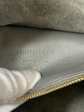 Saint Laurent Grey Calfskin Matelasse Chevron Small Monogram Cabas Shoulder/Crossbody Bag