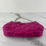 GUCCI Lovely (Pink) Nylon Calfskin Enamel GG Matelasse Chain Crossbody/Shoulder Bag