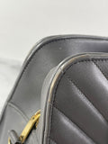 Saint Laurent Grey Calfskin Matelasse Chevron Small Monogram Cabas Shoulder/Crossbody Bag