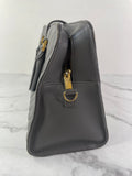 Saint Laurent Grey Calfskin Matelasse Chevron Small Monogram Cabas Shoulder/Crossbody Bag