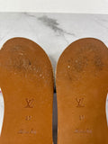 LOUIS VUITTON Escale Pastel Lock It Monogram Flat Mules Size 37