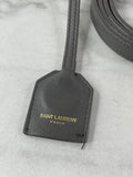 Saint Laurent Grey Calfskin Matelasse Chevron Small Monogram Cabas Shoulder/Crossbody Bag