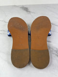LOUIS VUITTON Escale Blue Lock It Monogram Flat Mules Size 37