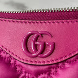 GUCCI Lovely (Pink) Nylon Calfskin Enamel GG Matelasse Chain Crossbody/Shoulder Bag