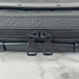 LOUIS VUITTON Black Monogram Embossed Taurillon Leather Handle Soft Trunk Crossbody/Shoulder Bag