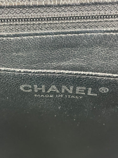 CHANEL Black Caviar SHW Classic Jumbo Single Flap Bag