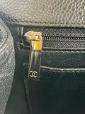 CHANEL Black Caviar SHW Classic Jumbo Single Flap Bag