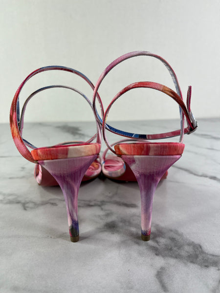 CHRISTIAN LOUBOUTIN Miss Z 80 floral sandals Size 38.5