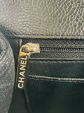 CHANEL Black Caviar SHW Classic Jumbo Single Flap Bag