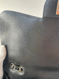 CHANEL Black Caviar SHW Classic Jumbo Single Flap Bag