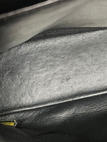 CHANEL Black Caviar SHW Classic Jumbo Single Flap Bag