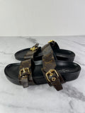 LOUIS VUITTON Monogram Bom Dia Mule Sandals Size 37