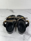 LOUIS VUITTON Monogram Bom Dia Mule Sandals Size 37
