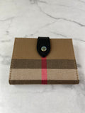 BURBERRY Black House Check Luna French Wallet