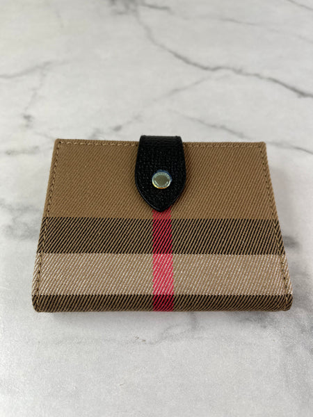 BURBERRY Black House Check Luna French Wallet