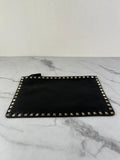 VALENTINO Black Leather Rockstud Clutch