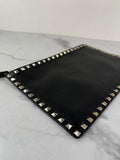 VALENTINO Black Leather Rockstud Clutch