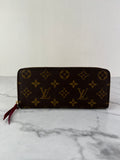 LOUIS VUITTON Monogram Fuchsia Clemence Wallet