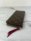 LOUIS VUITTON Monogram Fuchsia Clemence Wallet