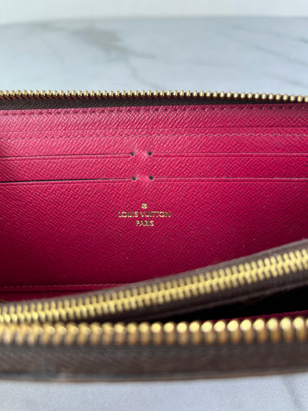 LOUIS VUITTON Monogram Fuchsia Clemence Wallet