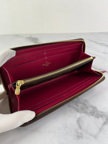 LOUIS VUITTON Monogram Fuchsia Clemence Wallet