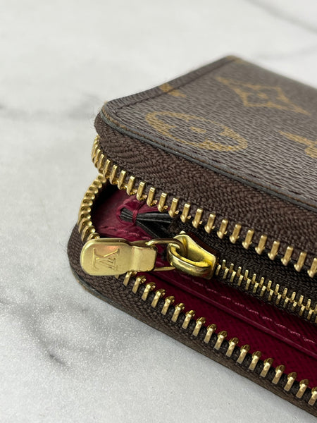 LOUIS VUITTON Monogram Fuchsia Clemence Wallet