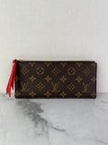 LOUIS VUITTON Monogram Coquelicot Red Adele Wallet